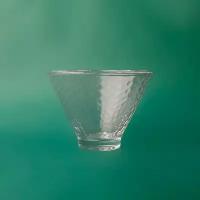 Чашка чайная (пиала) - Ледяной узор, Конус, стекло, 65 мл