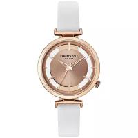 Наручные часы KENNETH COLE женские 50590002 кварцевые, прозрачный корпус, водонепроницаемые