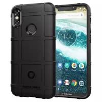 Чехол для Motorola Moto One Power (P30 Note) цвет Black (черный), серия Armor от Caseport