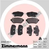 ZIMMERMANN 259651551 25965.155.1_колодки дисковые!перед. 104x45x15  Nissan Qashqai 1.2-1.6i/DCi 14