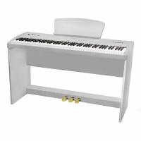 Sai Piano P-9WH Пианино цифровое, 88 клавиш, молоточковая механика, 3 уровня чувствительности, 8+130 тембров, 64 голосая полифония, хорус, реверберация, MP3 плеер/рекордер, 4 демо, усилитель 2*14Вт, стойка, три педали, цвет белый