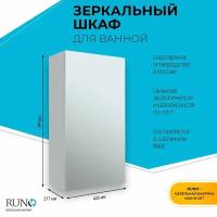 Шкаф для ванной / Runo / Кредо 40 / белый / универсальный / навесной / полка для ванной