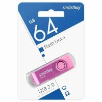 USB Flash Drive 64Gb - SmartBuy UFD 2.0 Twist Pink SB064GB2TWP