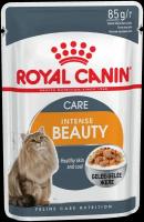 Royal Canin Intense Beauty паучи для взрослых кошек здоровая кожа и шерсть кусочки в желе - 85 г х 24 шт