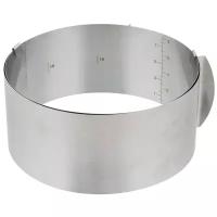 Металлическая форма для выпечки и десертов "S-CHIEF" FPC-0051 кольцо для выпечки с регулировкой размера d 16-30 см нержавеющая сталь
