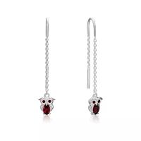 Серьги PLATINA jewelry из серебра 925 пробы с гранатом, эмалью