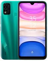 Смартфон ITEL A48, 6.1" 1440x720 IPS, 2Gb RAM, 32Gb, 3G/LTE, WiFi, BT, 2xCam, 2-Sim, 3000mAh, micro-USB, Android 10.0, зеленый