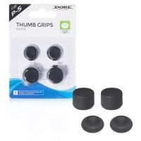 Накладки на стики (грипсы) DOBE Thumb Grips для контроллера (геймпада) Sony PlayStation 4 / 5 (PS4/PS5) DualShock 4 / DualSense чёрные, 4 шт