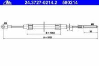 Трос стояночного тормоза, 24372702142 ATE 24.3727-0214.2