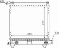 Радиатор MERCEDES C-CLASS W201 1.8/2.0 1982-1993 // E-CLASS W124 2.0 84-95, MB00032 Sat MB0003-2