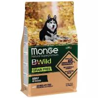 Сухой корм для собак Monge BWILD Feed the Instinct, лосось, с горошком 1 уп. х 1 шт. х 2.5 кг