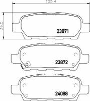 Колодки тормозные дисковые задн INFINITI: FX 03-, NISSAN: MURANO 05-, QASHQAI 07-, X-TRAIL 01-, X-TRAIL 07-, RENAULT: KOLEOS 08- TEXTAR 2387101