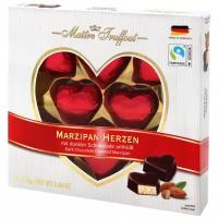 Конфеты Maitre Truffoit "Marzipan Herzen" марципан в темном шоколаде 110 г (из Финляндии)