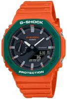 Наручные часы CASIO Наручные часы Casio G-Shock GA-2110SC-4A, оранжевый, черный