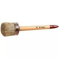 Круглая кисть ЗУБР Универсал 55мм светлая натуральная щетина деревянная ручка (01501-55)