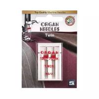 Иглы для швейных машин ORGAN двойные, стандарт №80/2.0, 2 ШТ. арт. 4964832520807