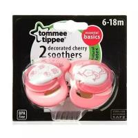 Пустышка латексная классическая Tommee Tippee Cherry 6-18 м, 2 шт