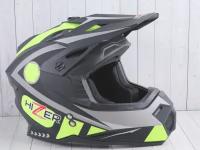 PitBikeClub Шлем мото кроссовый HIZER J6801 (L) #1 gray/lemon