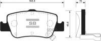 Колодки Тормозные Toyota Auris 1.33-2.2 07- (Великобритания) Задние Sangsin brake арт. SP1501