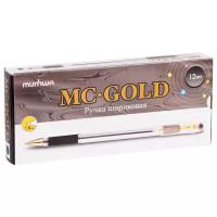 MunHwa Набор шариковых ручек MC Gold, 0.7 мм (BMC10-01/02), черный цвет чернил, 12 шт