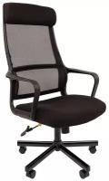 Компьютерное кресло Chairman 590 для руководителя, обивка: сетка/текстиль, цвет: черный