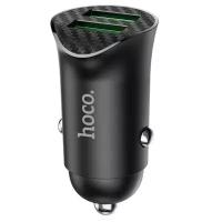 Автомобильное зарядное устройство HOCO Z39 Farsighted, 2xUSB, 18W, черный