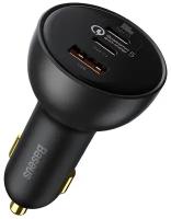 Автомобильное зарядное устройство Baseus Qualcomm Quick Charge 5 Technology Multi-Port Fast Charge Car Charger C+C+U 160W Set Gray (TZCCZM-0G)