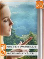 Витражная матовая пленка от солнца на стекло, интерьерная декоративная, самоклеящаяся наклейка на окно, на дверь DecoМир