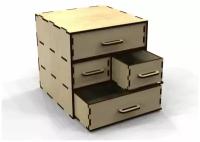 Модульный шкаф для косметики, органайзер с ящиками деревянный