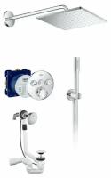 Душевая система с наполнением ванны через перелив Grohe SmartControl Rainshower Mono Cube 310, Германия