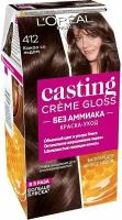 Краска-уход для волос Loreal Paris Casting Creme Gloss 412 Какао со льдом 1 шт