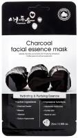 Aepwoom Маска для лица угольная Charcoal facial essence mask