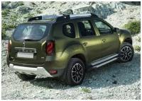 Пороги алюминиевые с площадкой "BMW-style D" (арт. D173AL.4701.3) RENAULT Duster 2011-2015-2021- н. в