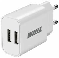 Сетевое зарядное устройство Wiiix UNN-1-2-01, 2xUSB, 2.4A, белый