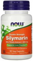 NOW Double Strength Silymarin (силимарин двойной концентрации) 300 мг 50 вегетарианских капсул