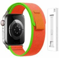 Нейлоновый тканевый ремешок "Trail Loop" для Apple Watch Series 1-8 и Ultra - 42/44/45/49 мм (эпл вотч), оранжевый