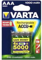 Аккумулятор ААА Varta HR03-4BL 1000мА/ч Ni-Mh Accu Ready2Use в блистере 4шт