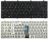 Клавиатура для ноутбука Hasee K350S. Г-образный Enter. Черная, без рамки