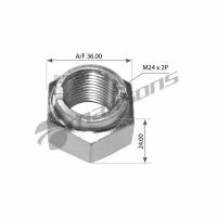 MANSONS 300198 Гайка М242 SW36 самоконтрящ. BPW