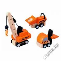 Plan Toys Деревянный набор строительной техники Plan Toys 6087