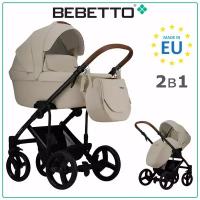 Детская коляска 2 в 1 Bebetto Solaris PRO (100% экокожа) 17_CZM