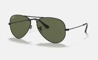 Солнцезащитные очки унисекс, авиаторы RAY-BAN с чехлом, линзы зеленые, RB3025-002/58/62-14
