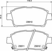 Дисковые тормозные колодки передние NISSHINBO NP1005 для Toyota, Great Wall, Lifan (4 шт.)