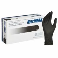 Перчатки нитрил. н/с.,н/о тексур NitriMax,черн 3,5гр.(M) 50п/у