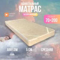 Матрас пенополиуретан (ппу) беспружинный 70х200 см (толщина 5 см)