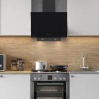 Вытяжка кухонная 60 см наклонная KUCHE KSM 600 BL черная для кухни