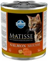 Farmina Matisse Salmon Mousse влажный корм для взрослых кошек мусс с лососем, консервы, 300г