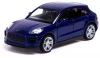 Машина металлическая PORSCHE MACAN S, 1:32, открываются двери, инерция, цвет синий