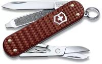 Нож-брелок VICTORINOX Classic SD Precious Alox "Hazel Brown", 58 мм, 5 функций, коричневый 0.6221.4011G