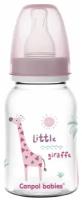 Бутылочка для кормления Canpol Babies с узким горлышком, PP, 120 мл, 0+ AFRICA, цвет: розовый